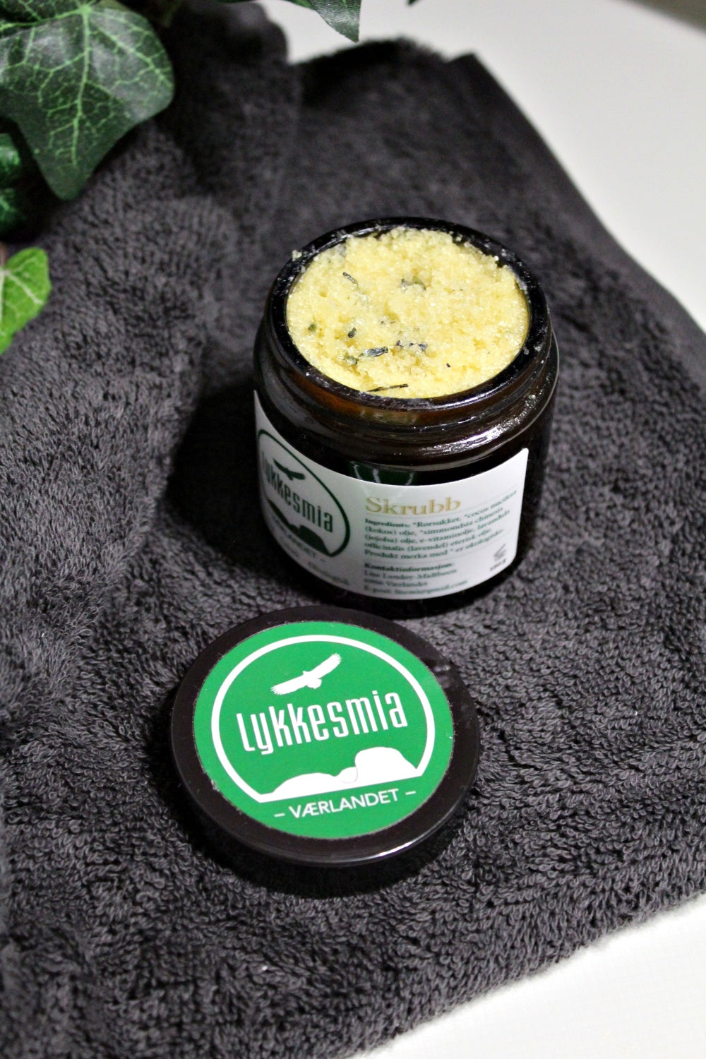 Kroppsskrubb med lavendel, liten