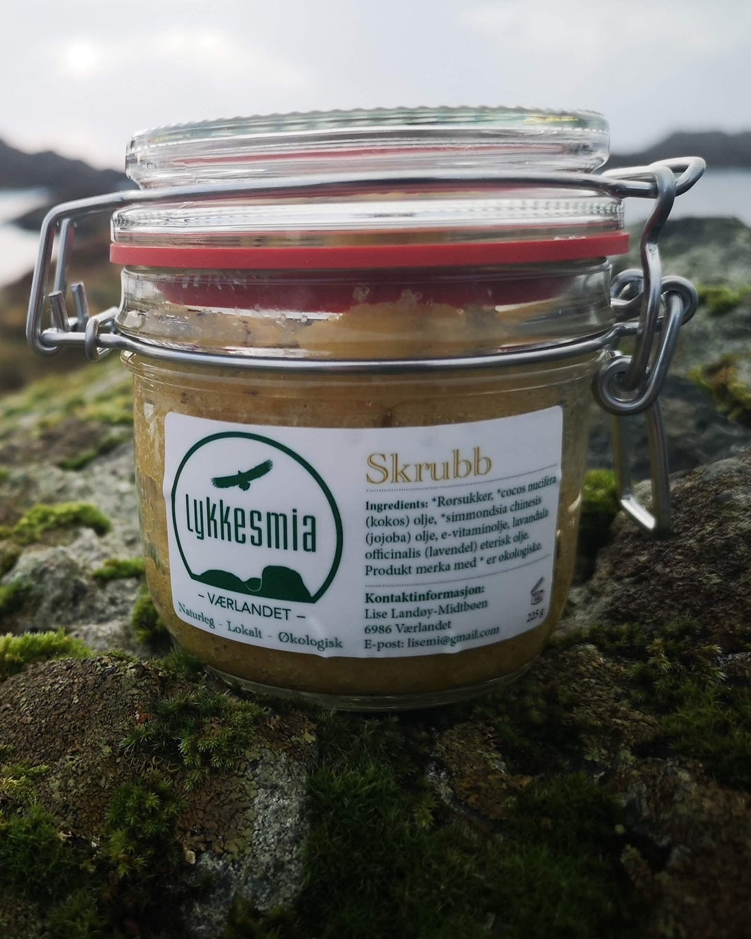 Kroppsskrubb med lavendel, liten