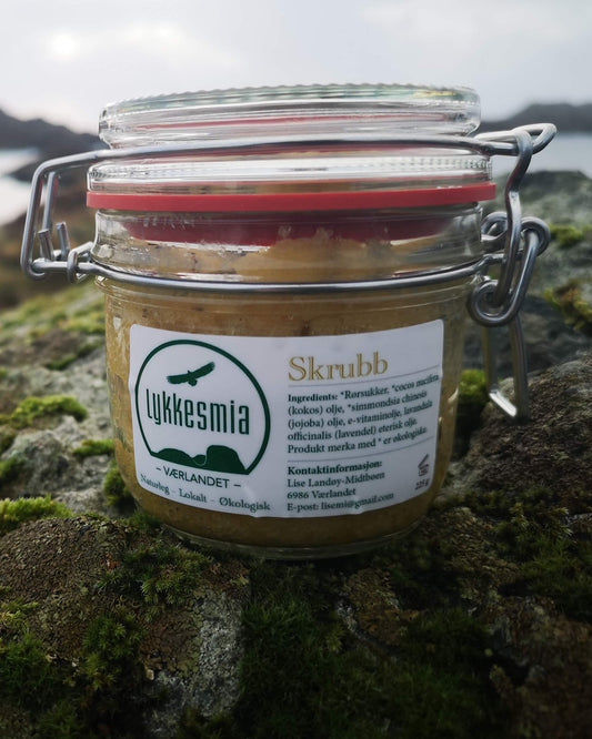 Kroppsskrubb med lavendel, liten